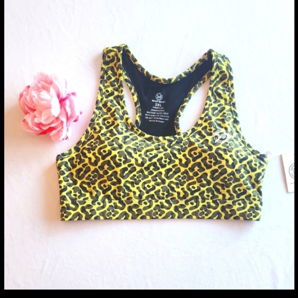 🏷️2XL WHAT WAIST VIBES BRA - LEOPARD MEDIUM SUPPORT - Picture 5 of 10